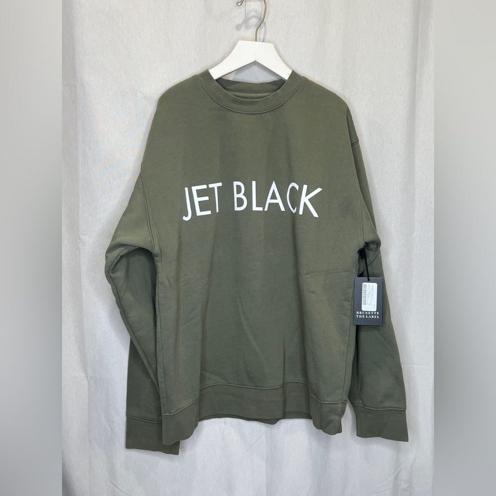 Brunette The Label Olive (Jet Black) Crewneck (M/L)